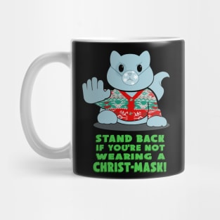 Merry Christ Mask cat Mug